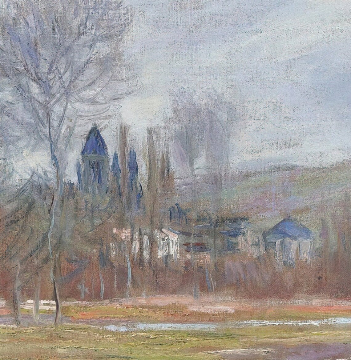 Claude Monet Springtime At Vetheuil River Landscape Impressionist Poster - Image 3