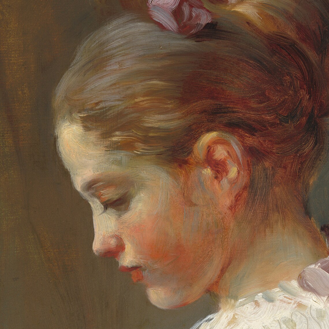 Young Girl Reading, Fragonard-Inspired Art Print - Image 3