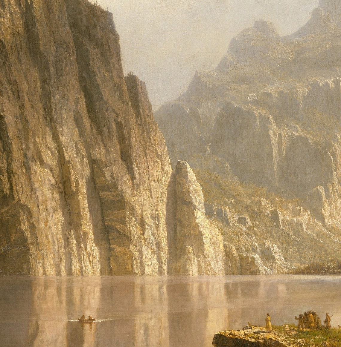 Alpine Lake Mirrored Beneath Towering Rocky Cliffs Art Poster - Image 2