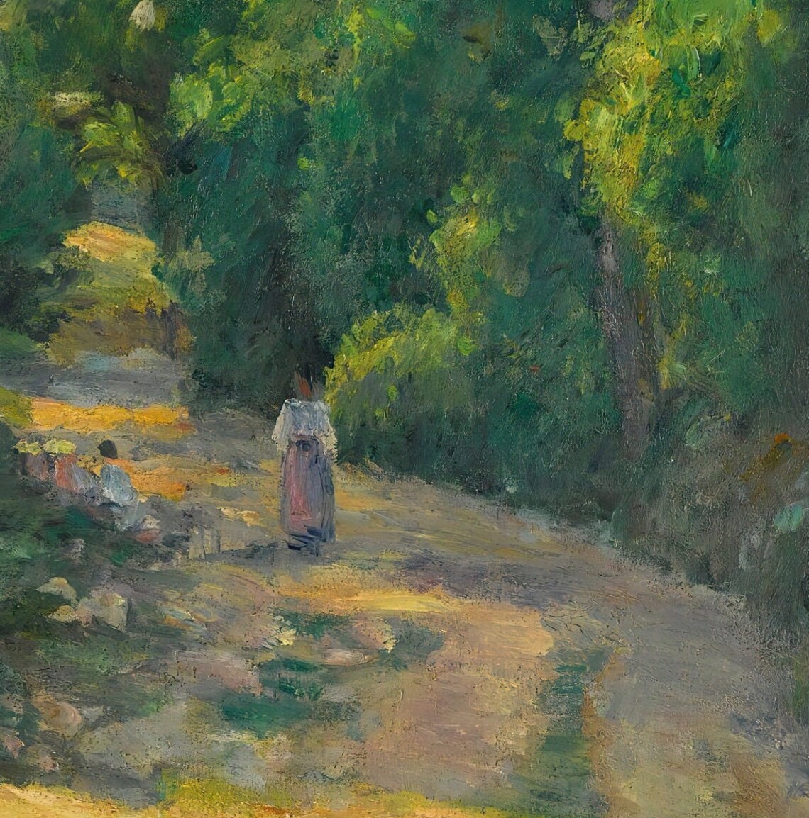Camille Pissarro Montfoucault Pond Woodland Path Figure Poster - Image 3