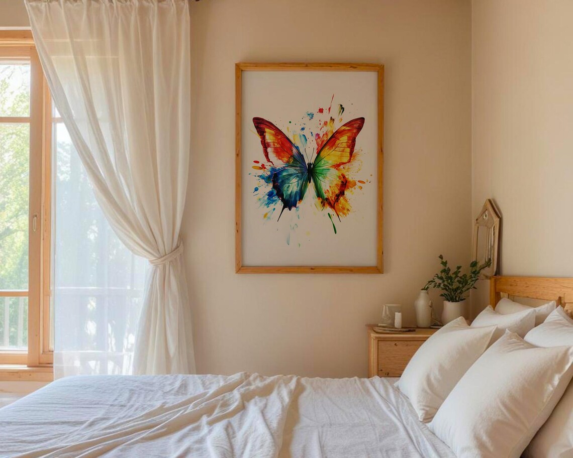 Butterfly Art Print, Modern Kitchen Decor