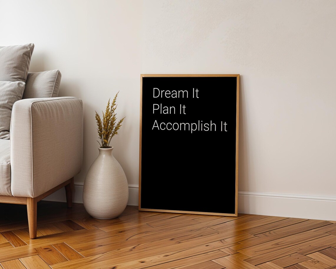 Dream It Plan It Accomplish It Motivational Poster - Image 3