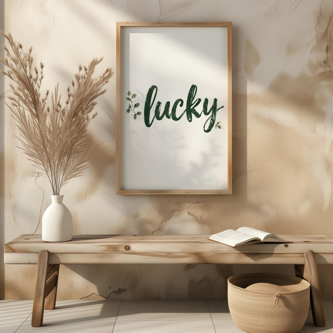 Lucky Green Text, Kitchen Office Room Decor - Image 6