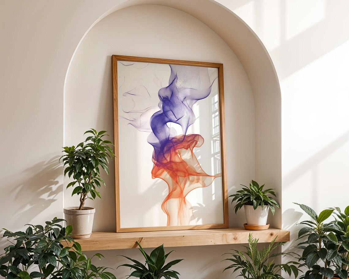 Bicolor Line Art, Home Kitchen Office Decor - Image 5
