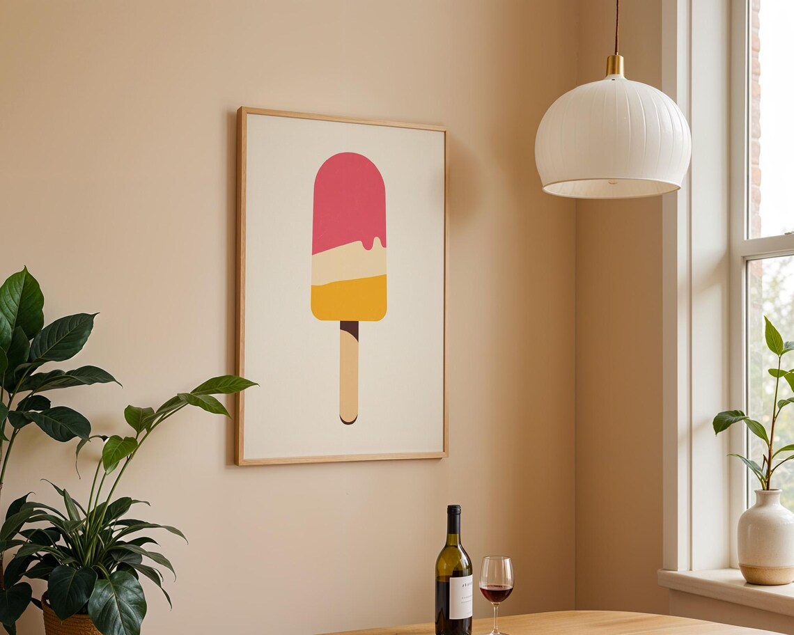 Ice Popsicle Minimalist Kitchen Decor Poster - Image 3