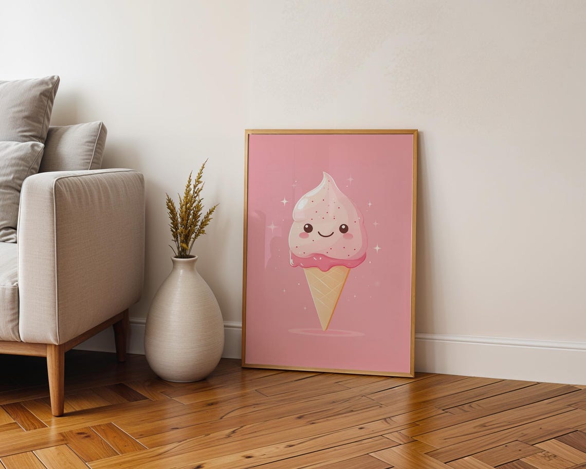Cute Ice Cream Poster, Kitchen Decor - Image 6