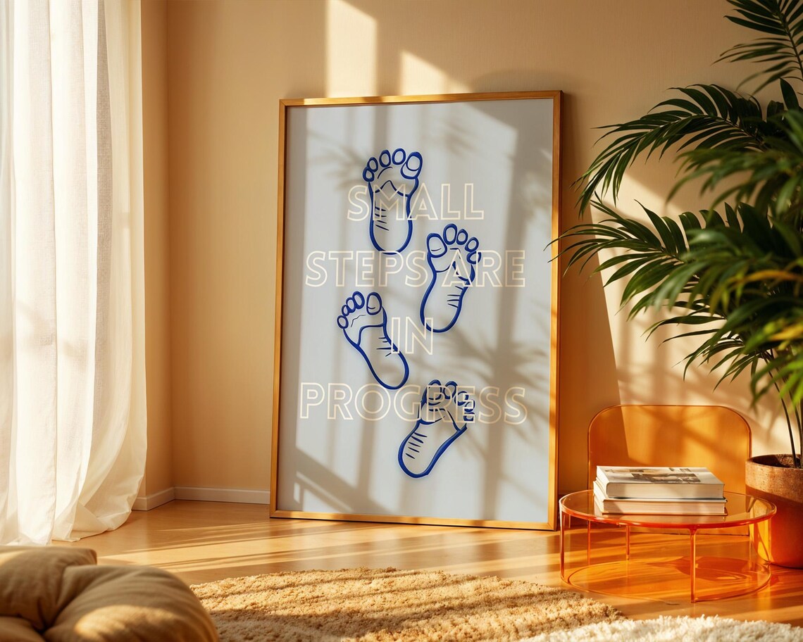 Small Steps Are In Progress Inspirational Wall Art - Image 2