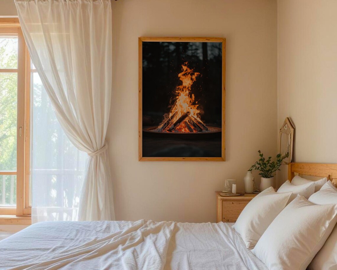 Campfire In The Woods, Home Kitchen Room Decor - Image 5