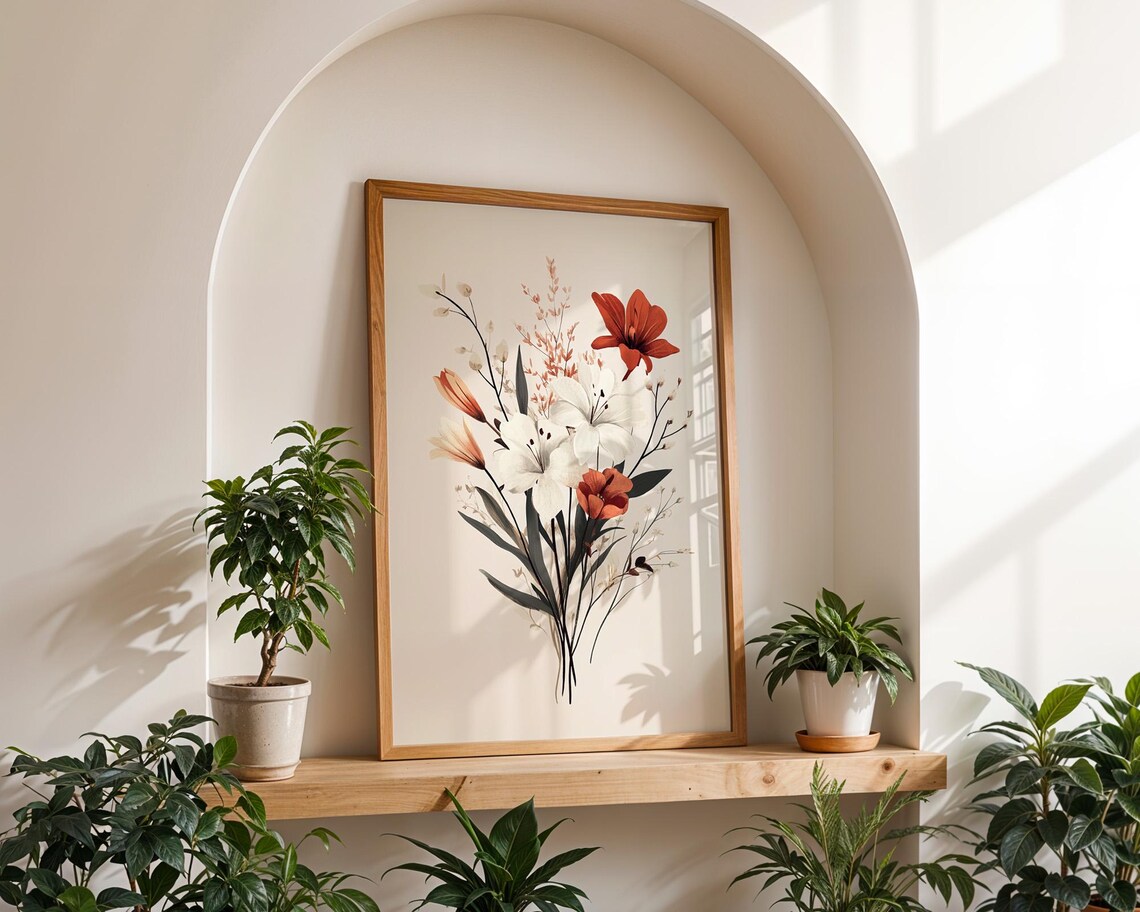 Bundle Of Flowers, Home Kitchen Decor Poster