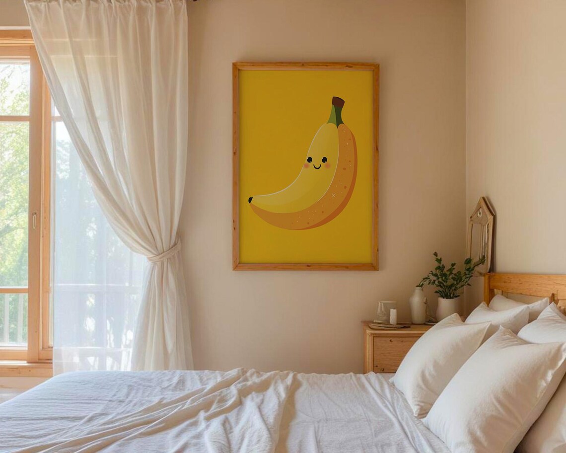 Cute Banana Poster Wall Art For Home Kitchen Room Decor Fun And Whimsical Decor - Image 4