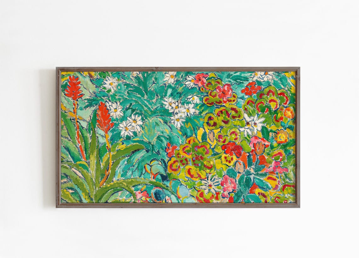 Vibrant Wildflower Garden Colorful Daisy Bloom Painting Poster - Image 2