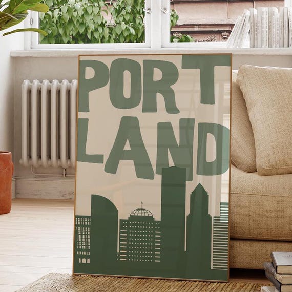 Portland Vintage Oregon Minimalist Art Print