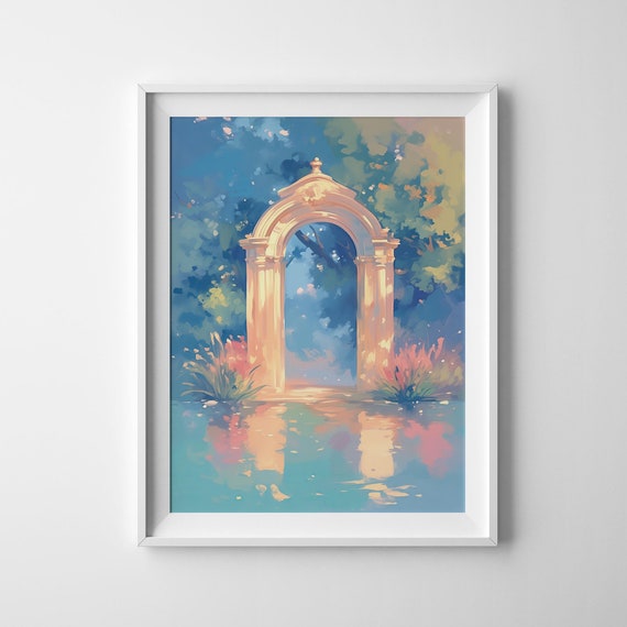 Vintage Medieval 18th Century Medieval Castle Art Print Historical Landscape Castle Art Wall Art Prints