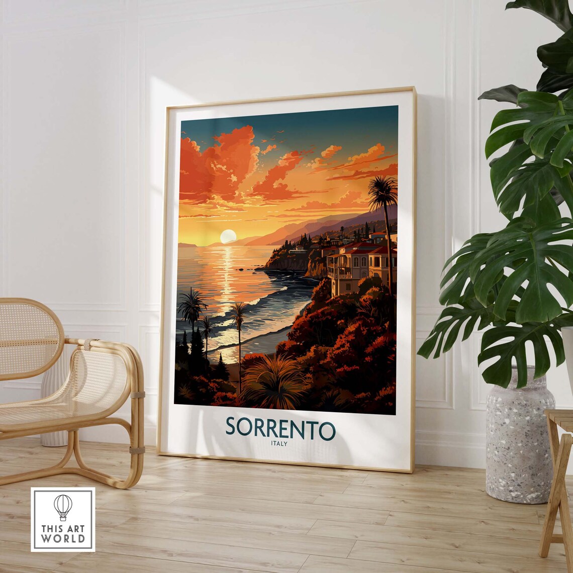 Sorrento Italy Vintage Travel Poster, Art Print - Image 2