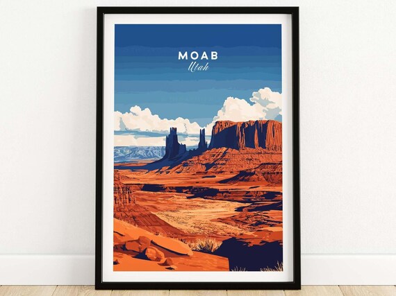 Moab Utah Wall Art Moab Art Print Utah Living Room Wall Decor Artwork Gift Framed Print Or Unframed Poster Of Moab Desert Utah