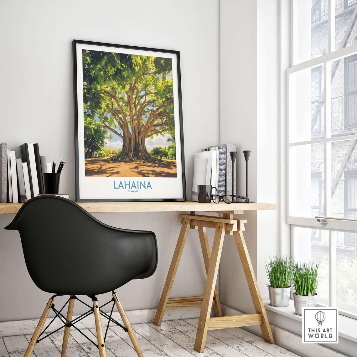 Lahaina Banyan Tree, Maui Hawaii Travel Poster - Image 4