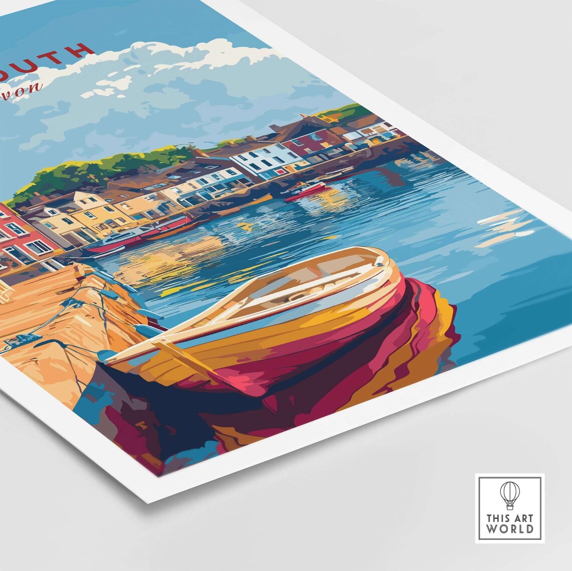 Plymouth Travel Poster, Devon Housewarming Gift - Image 5
