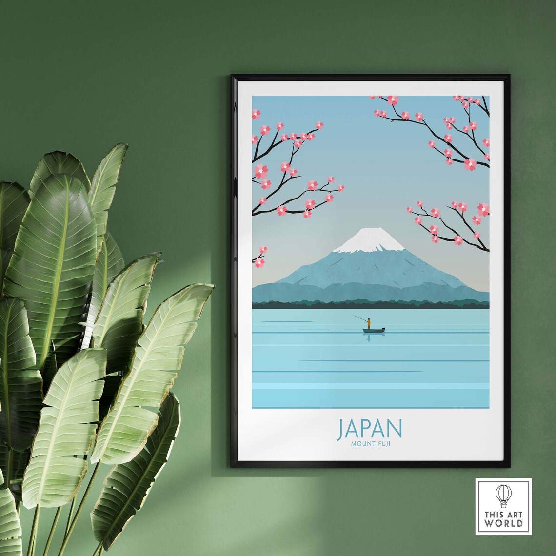 Japan Travel Poster, Mount Fuji and Five Lakes - Image 2