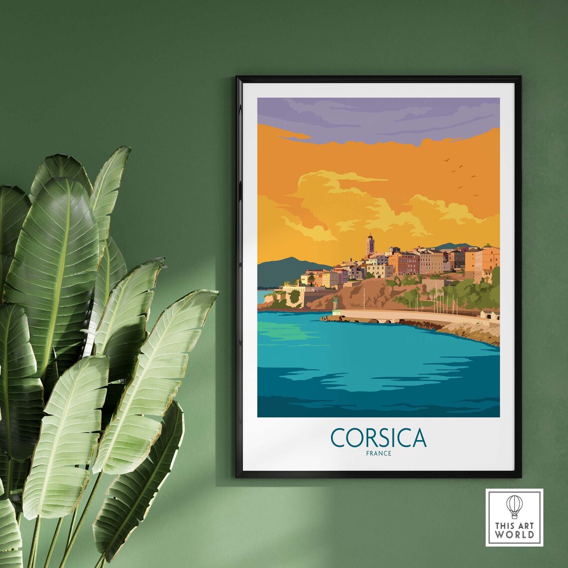 Corsica French Travel Poster, France Travel Art Print - Image 2