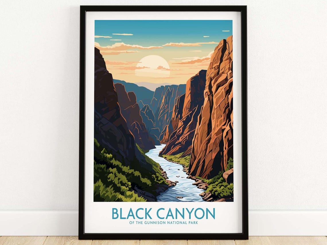 Black Canyon Of The Gunnison National Park River Gorge Poster
