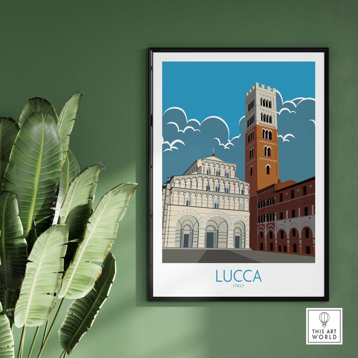 Lucca Italy Travel Poster, Travel Poster Art Print - Image 2