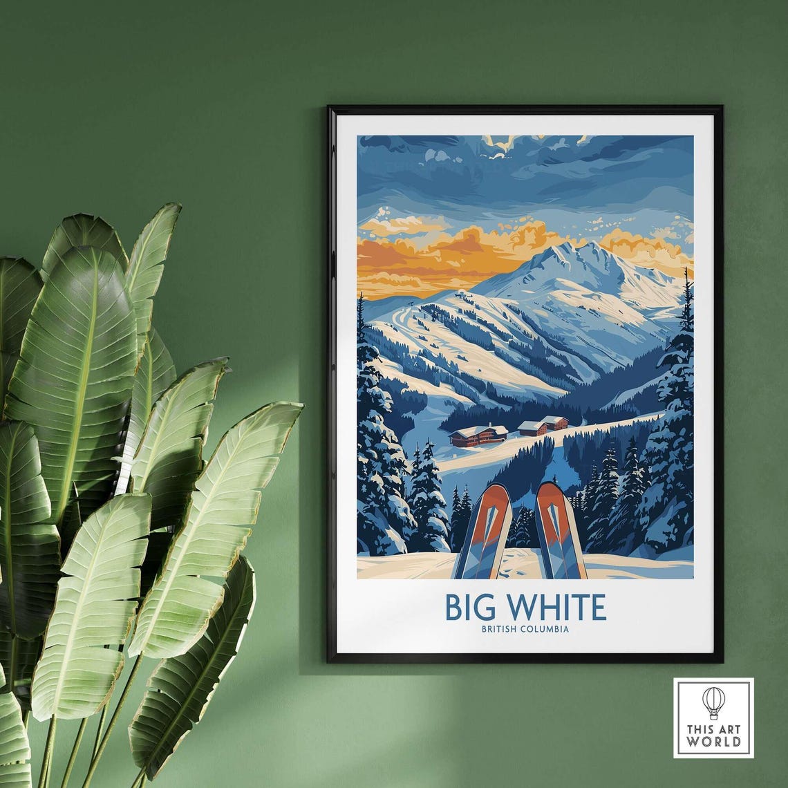 Big White Ski Resort, Winter Sports Art Print - Image 2