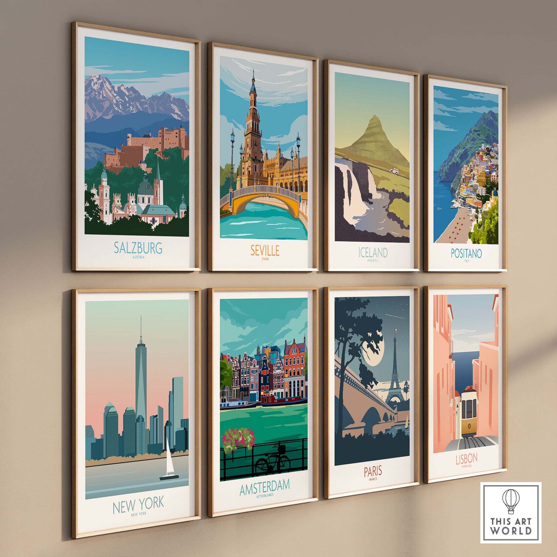 Salzburg Austria Travel Poster, Wall Art Print - Image 3
