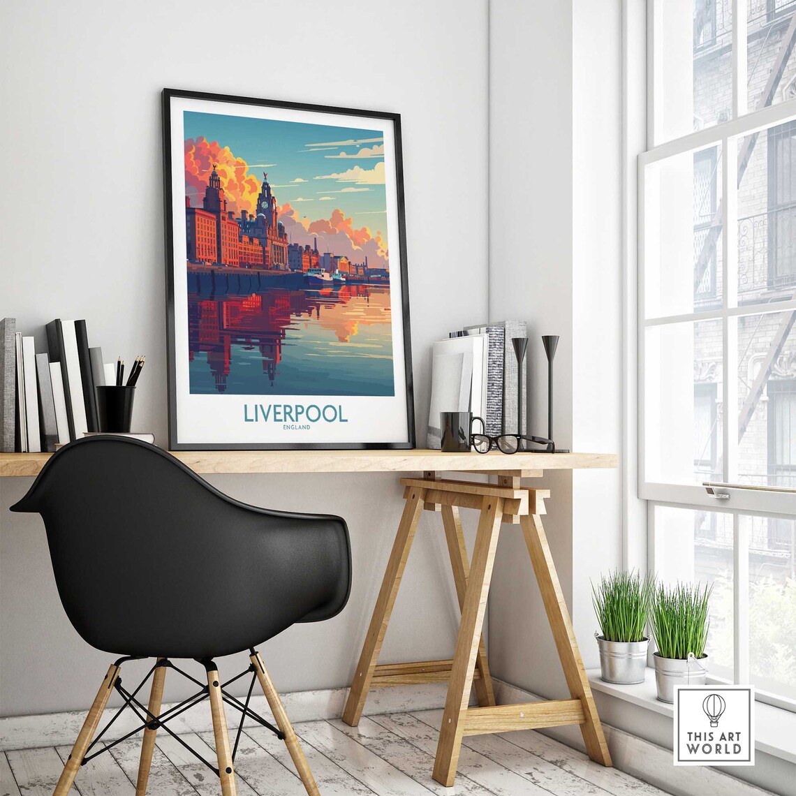 Liverpool Travel Poster, England Travel Art Gift - Image 4