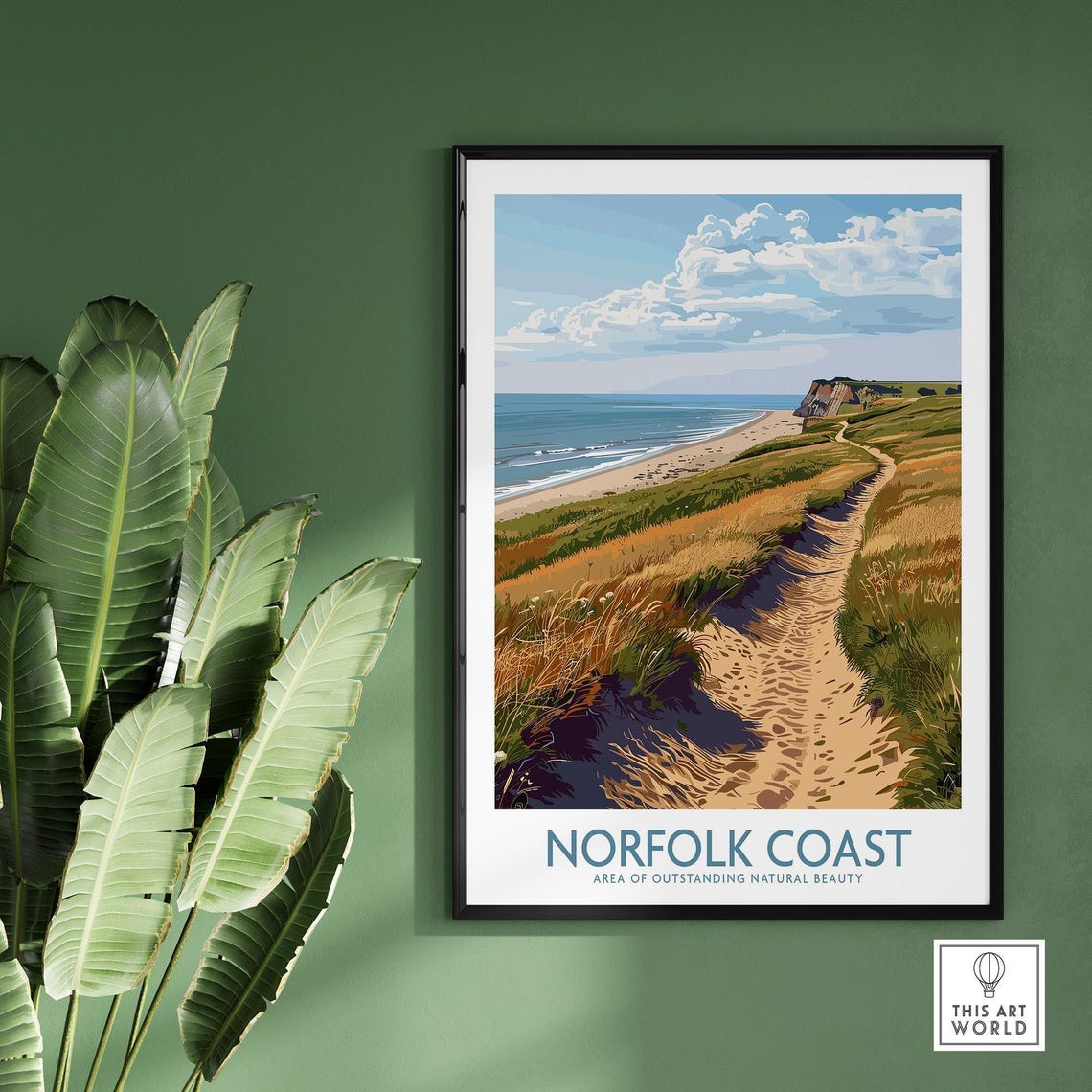 Norfolk Coast England Dune Grass Path Sandy Beach Coast Poster - Image 2