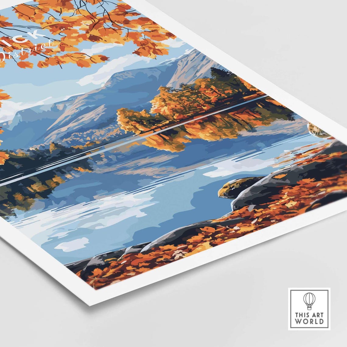 Keswick Travel Poster, Lake District Landscape - Image 5