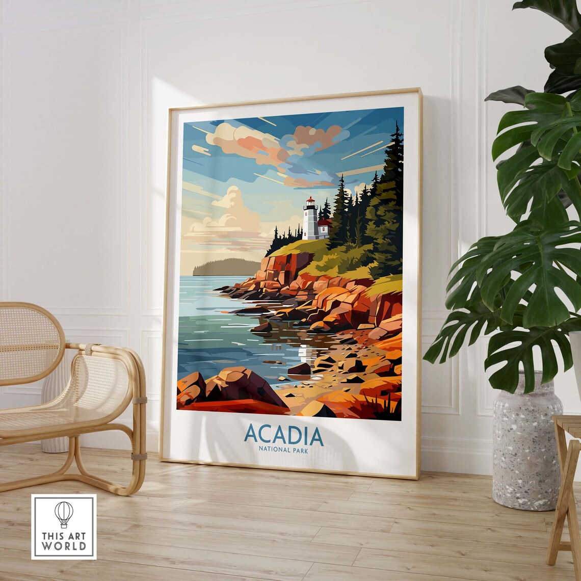 Acadia National Park Travel Poster, Home Decor - Image 2