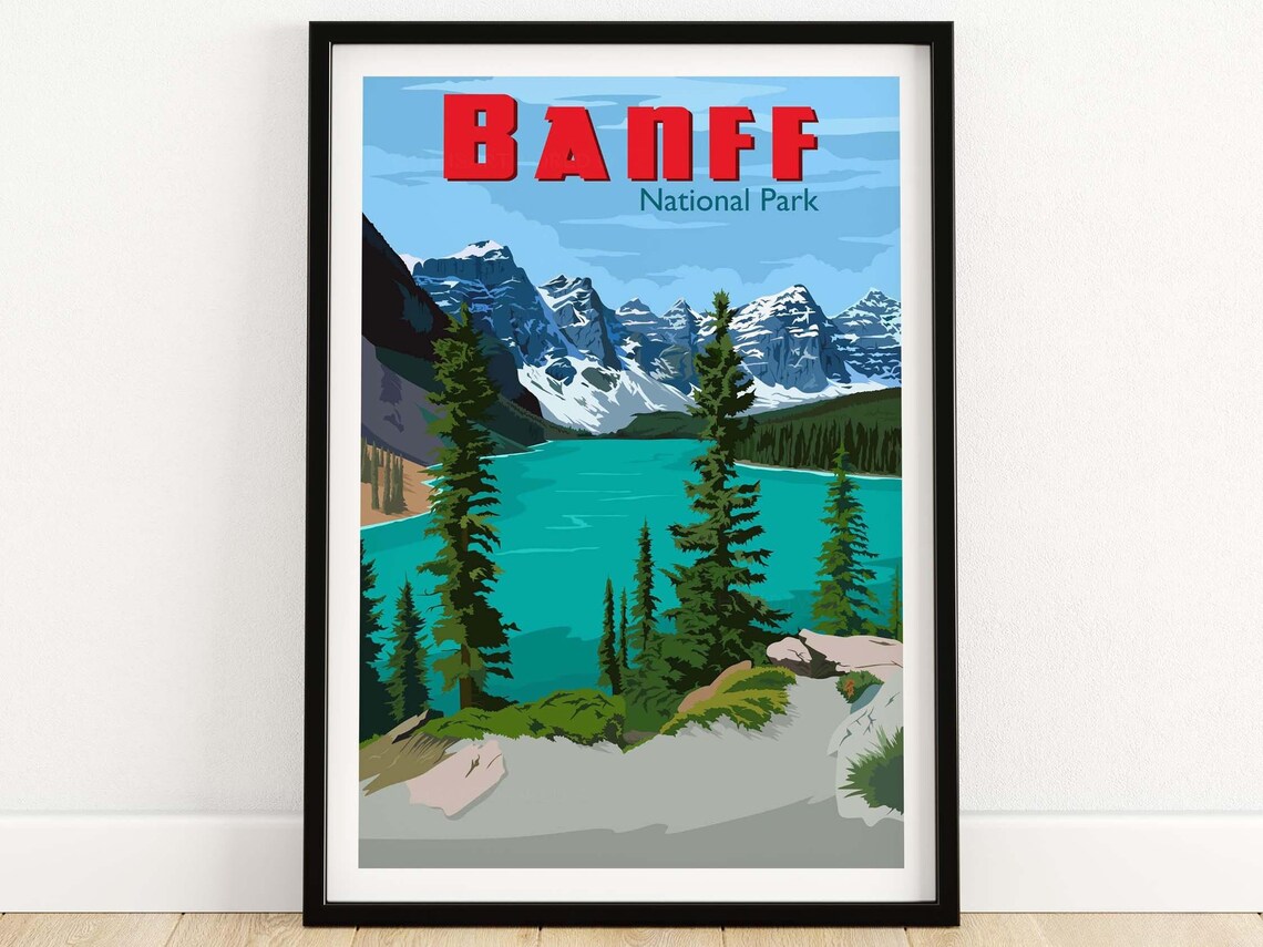 Banff National Park Travel Poster Art Print