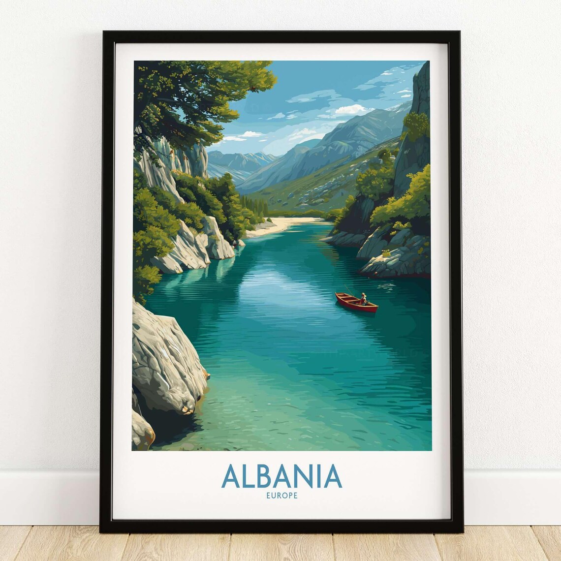 Albania Travel Poster, Place-Forward Wall Art