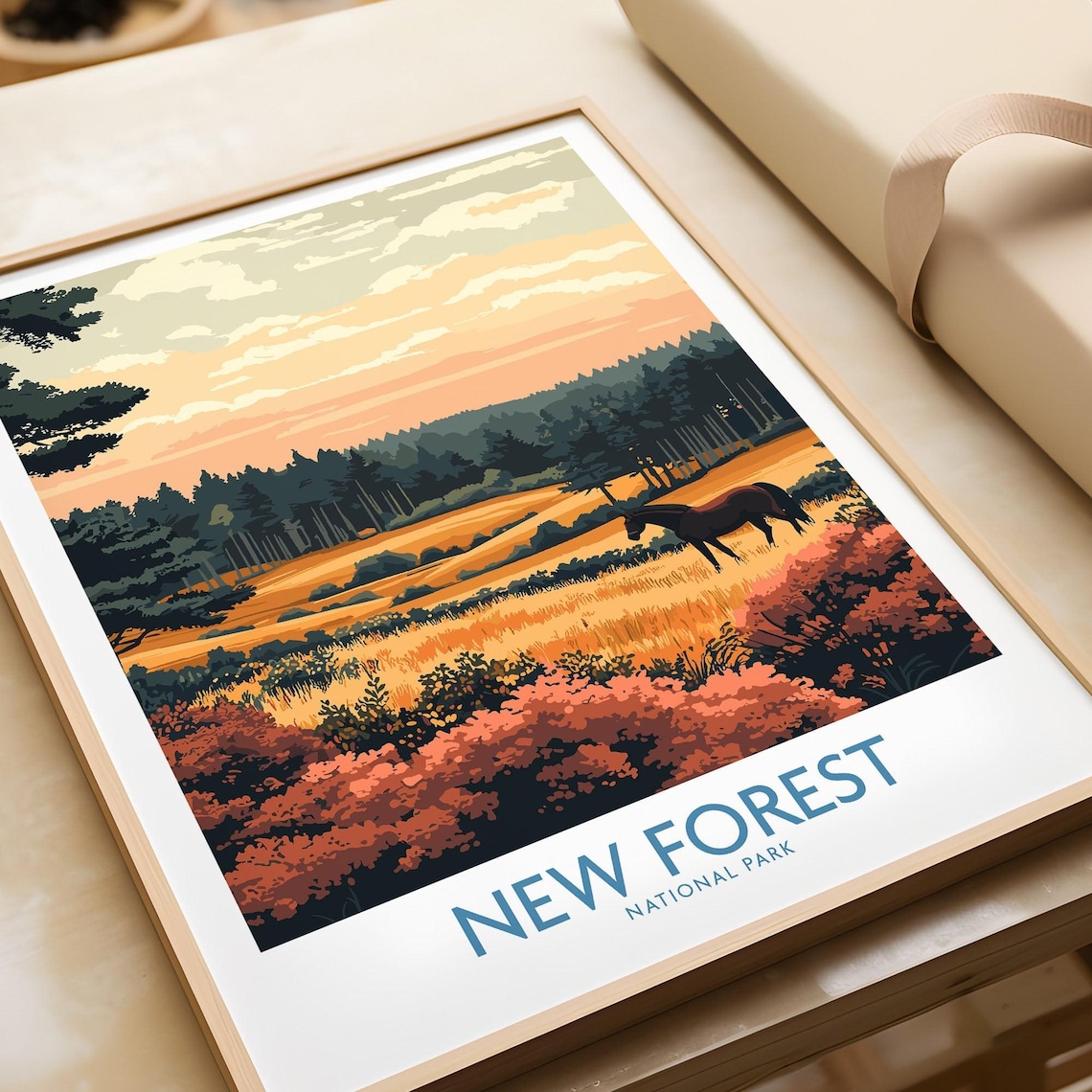 New Forest England National Park, Travel Poster