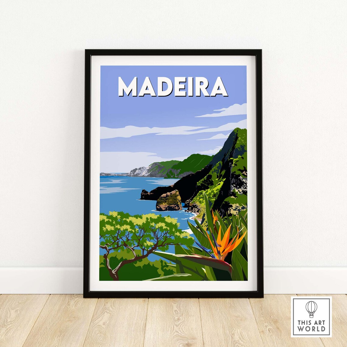 Madeira Travel Poster, Portugal Travel Poster