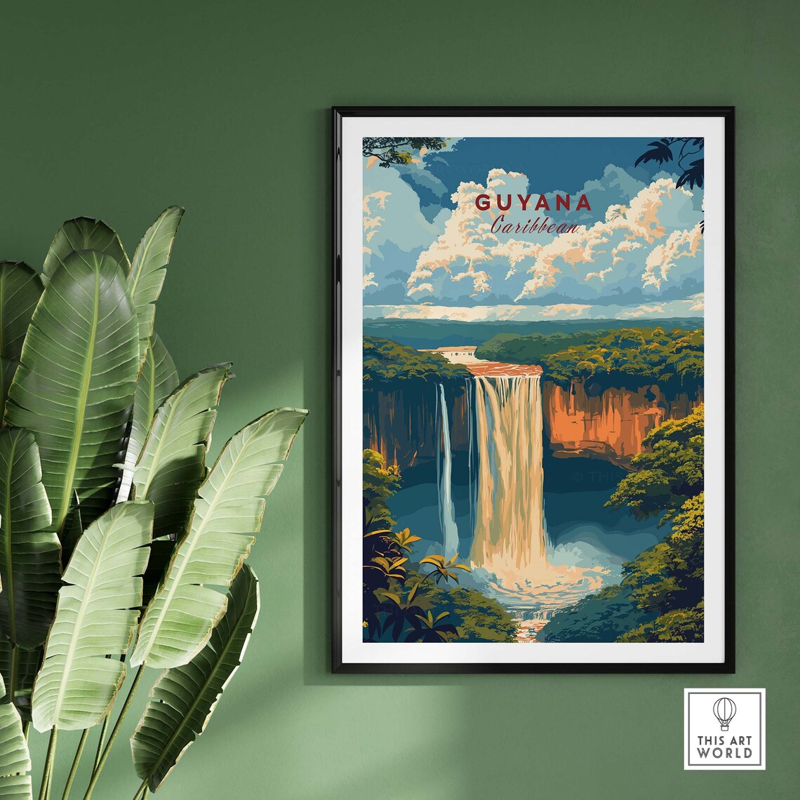 Guyana Caribbean Travel Poster, World Culture Art - Image 2