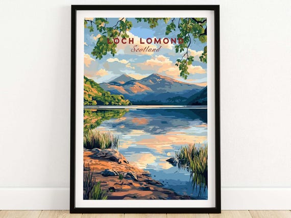 Loch Lomond Poster, Scotland Home Decor Gift