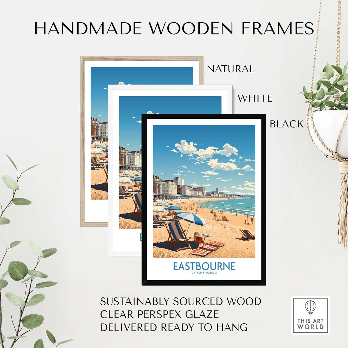 Eastbourne England Seaside Beach Promenade Summer Travel Poster - Image 4