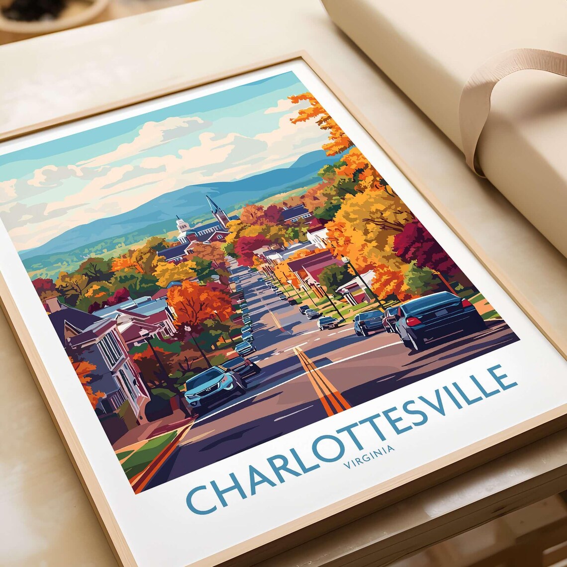 Charlottesville Virginia - Street View Poster