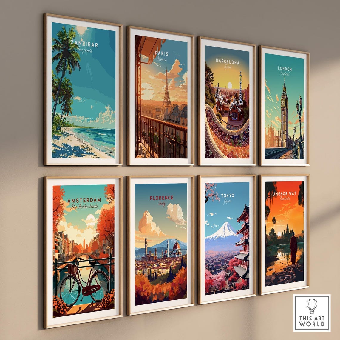Tropical Zanzibar Tanzania Palm Beach Turquoise Sea Sun Poster - Image 3