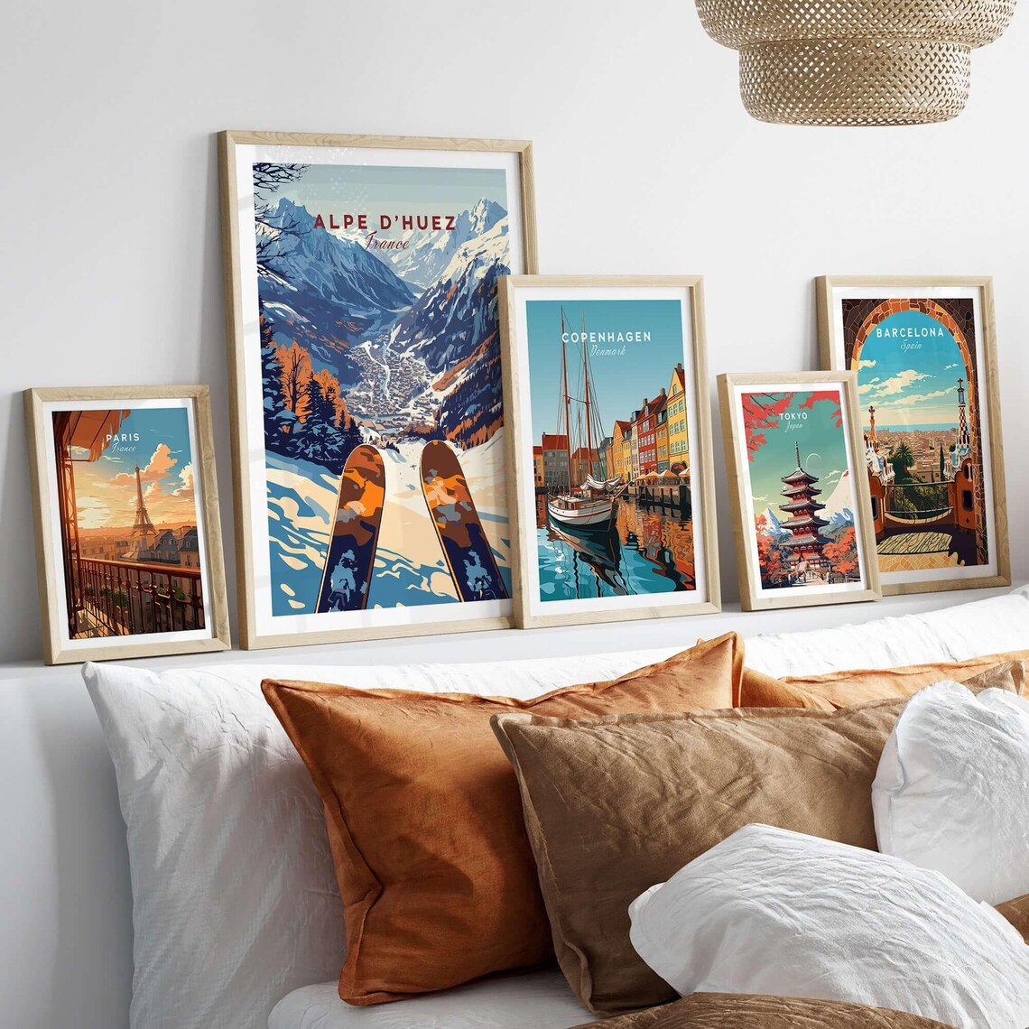Alpe Dhuez Ski Print, French Mountain Adventure - Image 3