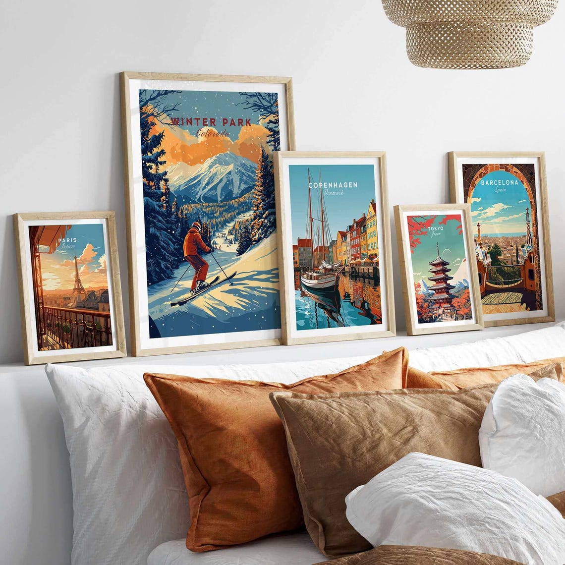 Winter Sports Gift for Skier, Mountain Cabin Decor - Image 3
