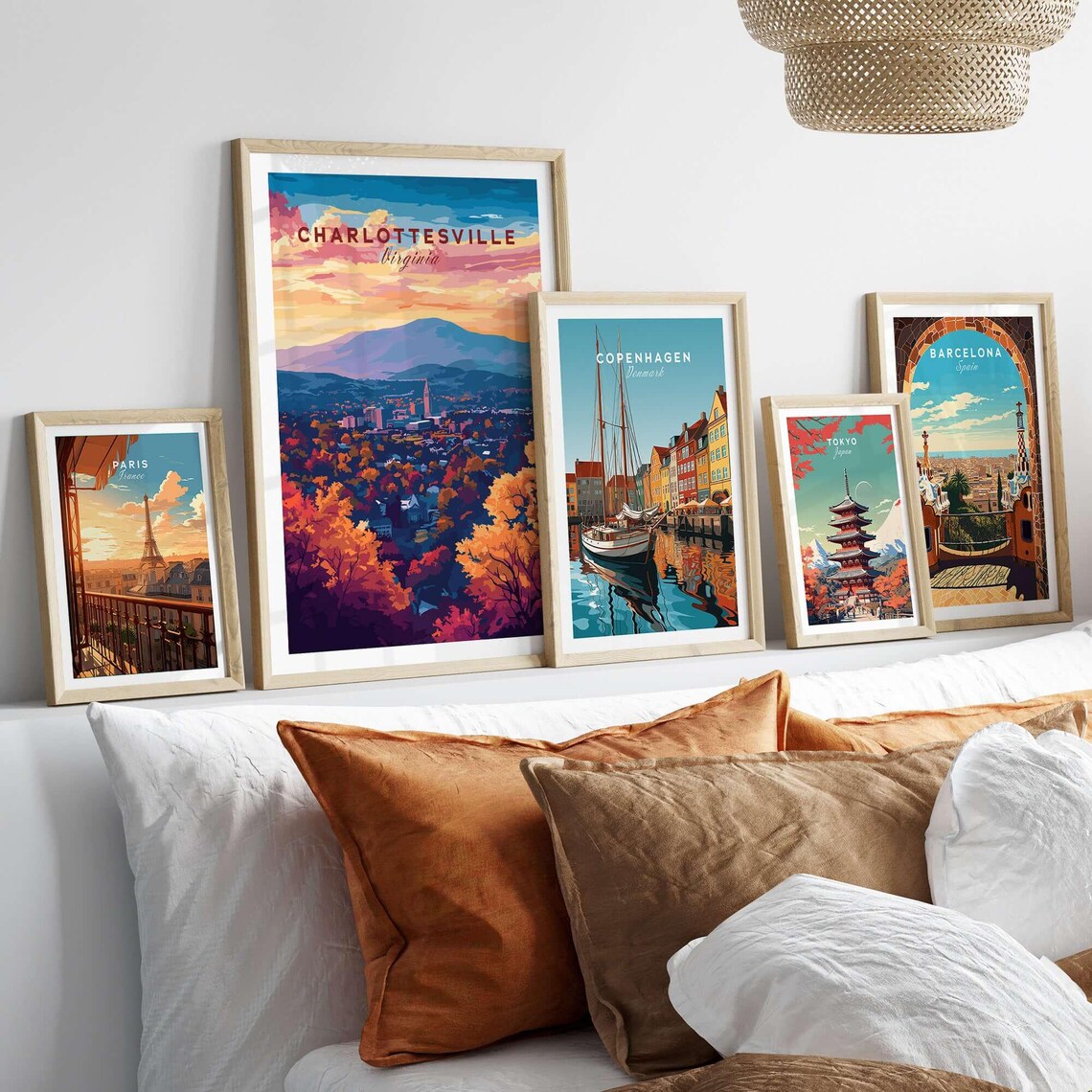 Charlottesville Virginia Skyline, Mountain View Poster - Image 3