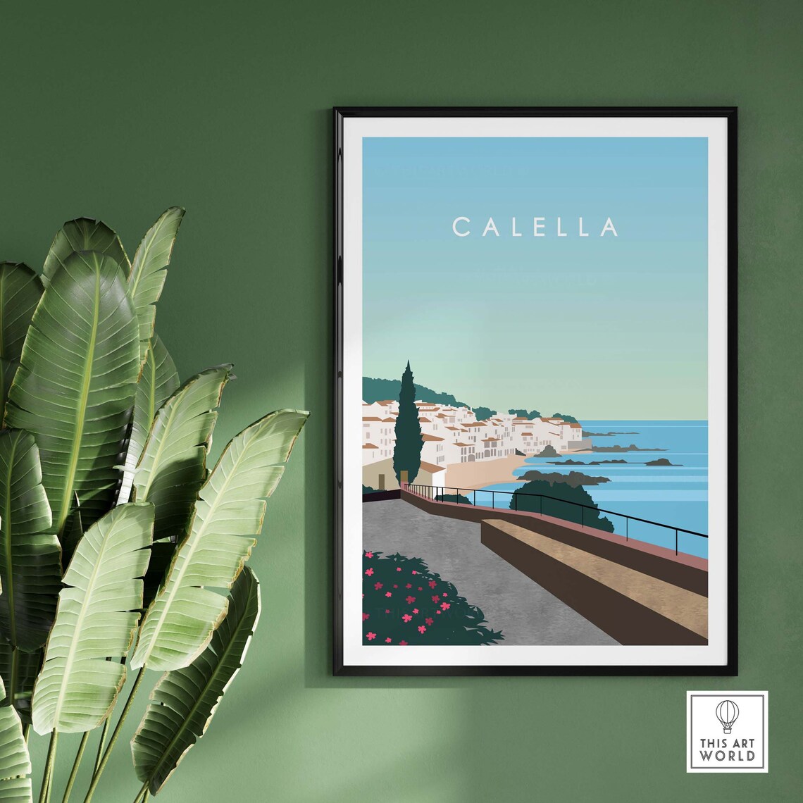 Calella Spain Minimal Travel Poster, Costa Brava - Image 3