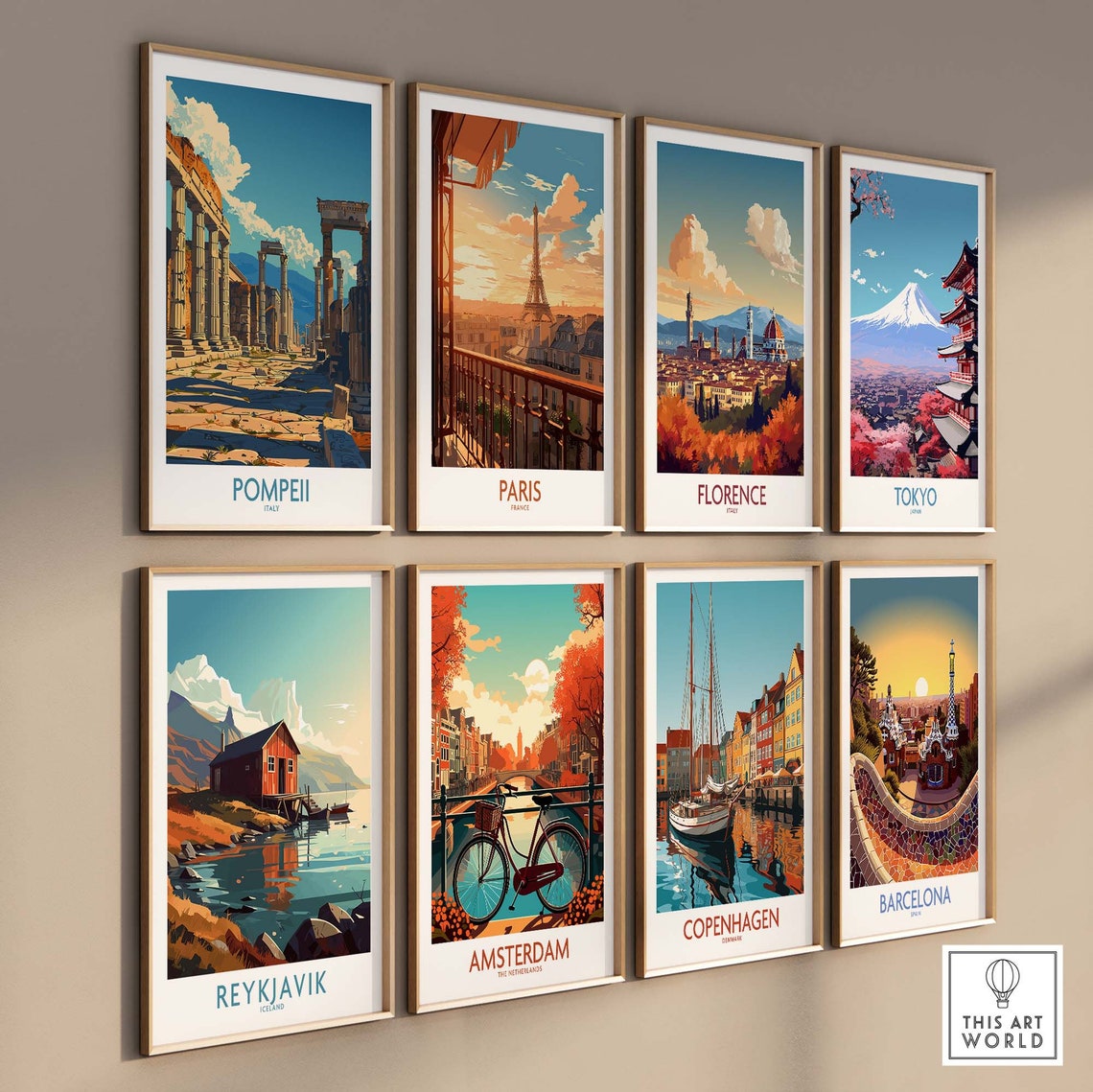 Pompeii Wall Art Italy Travel Print Wall Art Italy Travel Poster Naples Pompeii Poster Gift Pompeii Illustration Art Lover Italy Print - Image 3