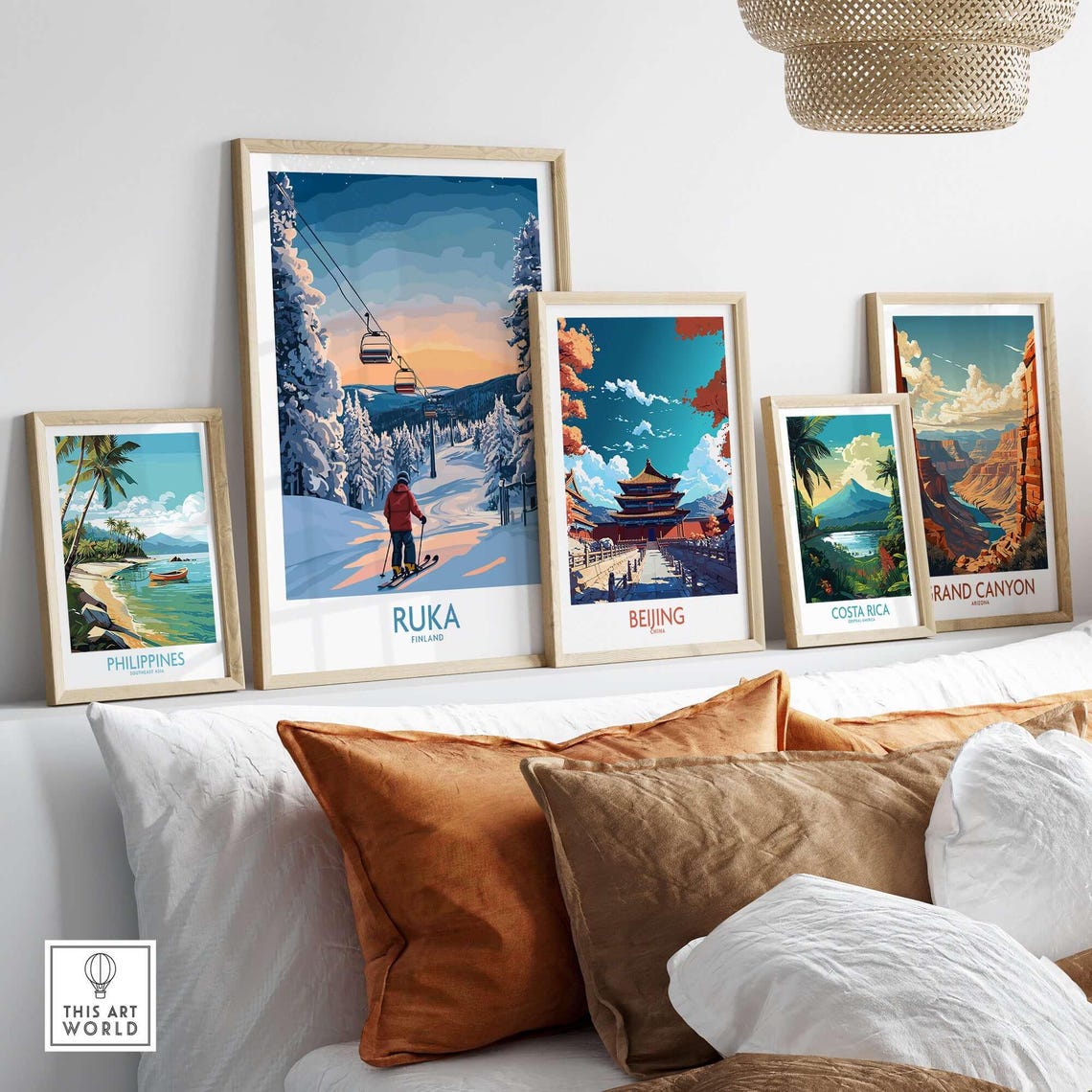 Ruka Ski Lodge, Winter Sports Art Print - Image 3