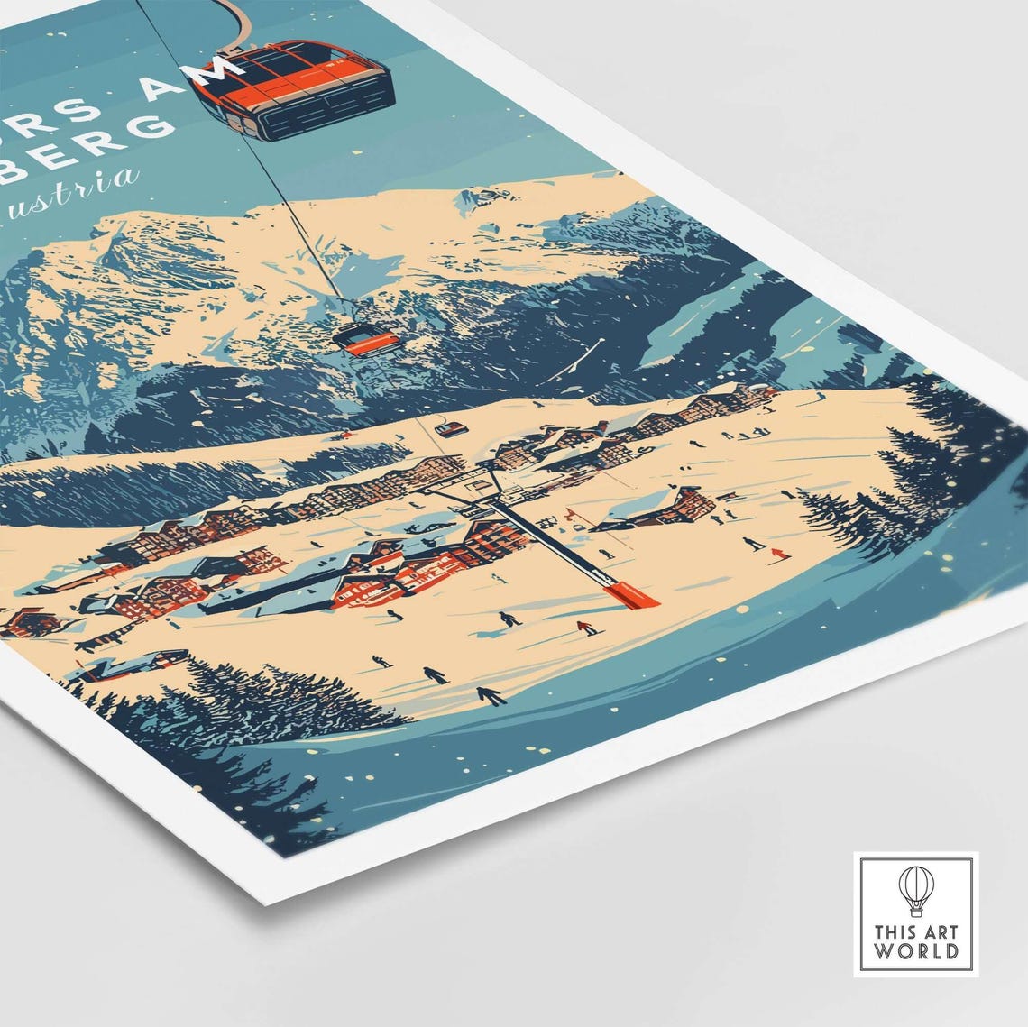 Lech Zrs Am Arlberg Ski Travel Poster - Image 5