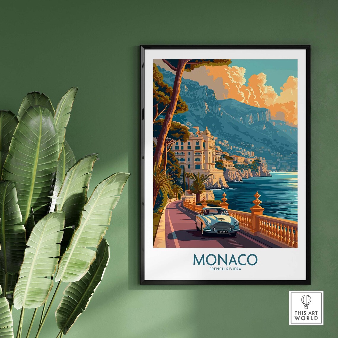Monaco Travel Poster, Birthday Gift Wall Art Print - Image 2