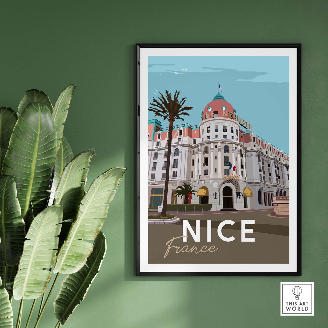 Nice France Vintage Travel Poster, Côte D'Azur - Image 2