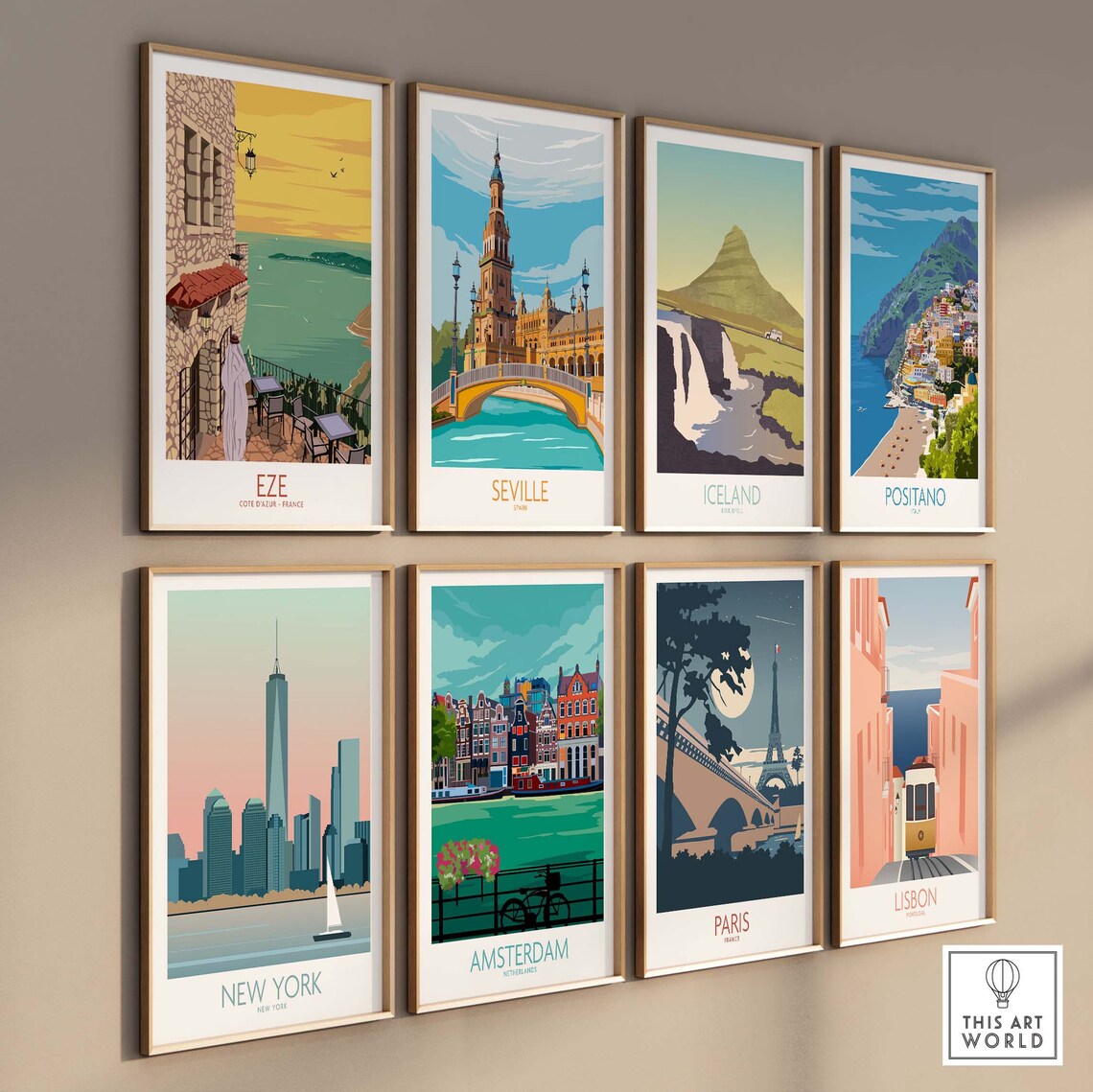 Eze France Travel Poster, Cote d'Azur Art Print - Image 3